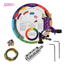 Набор татуировок, Набор цветных колесных машин для татуировки, набор для татуажа на резиновой резинке Kalici Makyaj Setleri, профессиональная Вращающаяся ручка, татуировки Maquina