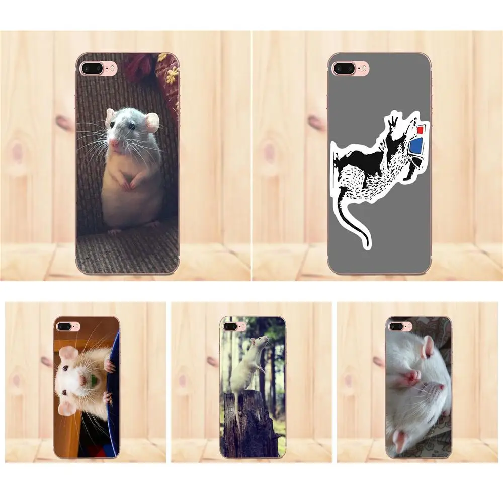 

For Xiaomi Redmi Note 2 3 3S 4 4A 4X 5 5A 6 6A Pro Plus Ultra Thin Pattern Graffiti Rat Wearing Glasses Ist Banksy