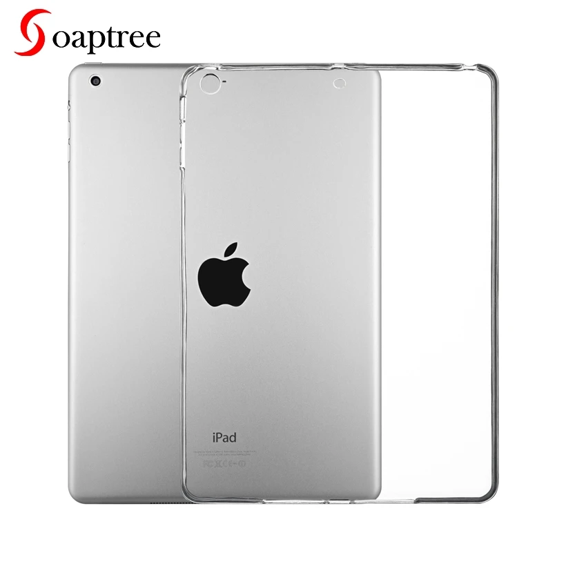 

Tablet Case For Apple iPadAir 1 Case Transparent Soft Silicone Ultra-thin Cover For iPad5 Air1 Cover Back Coque Fundas Housing