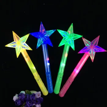 

Star LED Flashing Sticks Children Girls Light Up Magic Wand Sticks Bar KTV Cheering Props Toy Halloween Glow Party Supplies