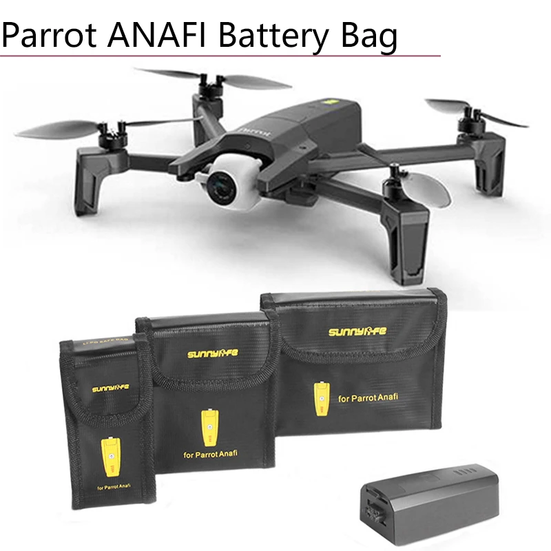 

Parrot ANAFI Drone Battery Safe Bag Storage Protective Case for Transport Protector Large Medium Small Size explosion-proof bag