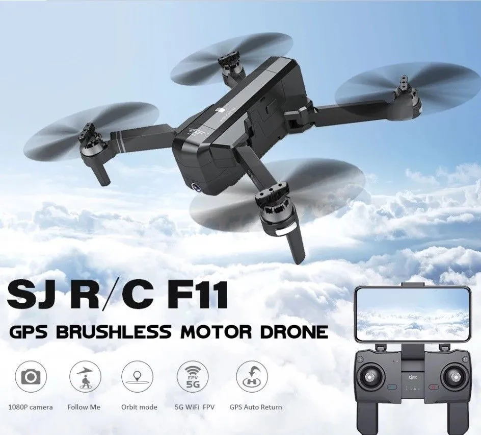 SJRC F11 RC gps Радиоуправляемый Дрон вертолет Квадрокоптер с 5G Wifi Hd 1080p камера бесщеточный VS s70w s20w x28 x16 syma x8pro w1 Дрон