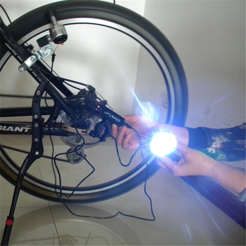 Top Inventory Handling Bike Lights Aluminum Alloy Headlights Taillights MTB Bicycle Lights Friction Generator Charging Lighting 4