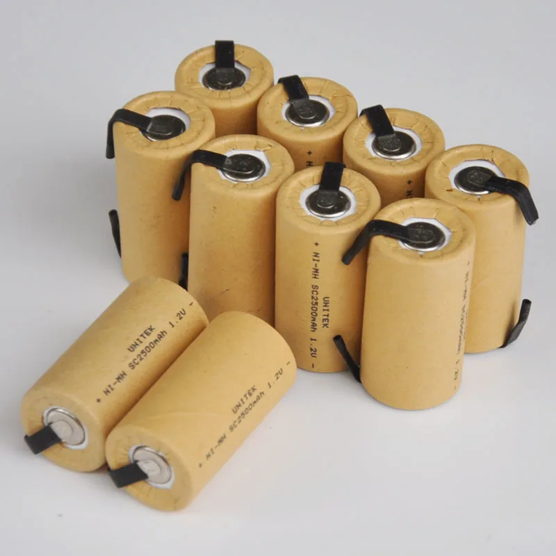 10-16 pces 1.2v ni-mh sc bateria recarregável