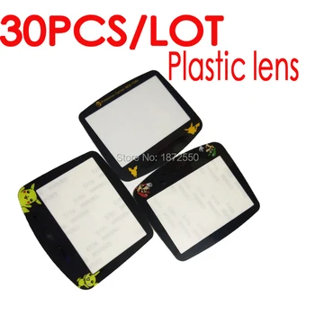 

30PCS /LOT Plastic Material Lens Fit For GameboyAdvance Cartoon Game Console Screen Protector Cover Pannel Color Advance Pocket
