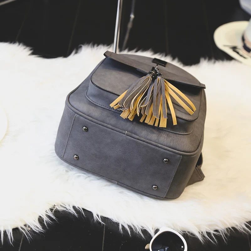 JANESPRI 2018 New Tassel Women Backpacks PU Leather Lady Backpacks High Quality Fashion Girls Backpack Cute School Bag Mochilas (15)