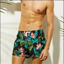 Мужские Пляжные пляжные шорты больших размеров для серфинга, купальные плавки, новые пляжные плавки с высокой шнуровкой и карманами с цветочным принтом, Лидер продаж