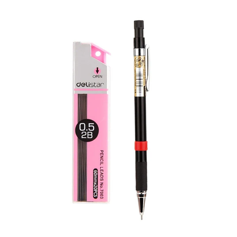 

0.5mm Mechanical Pencil Set With 20pcs Leads Metal Automatic Pencil For Kids Drafting Pencils Writing School Gifts Stationery
