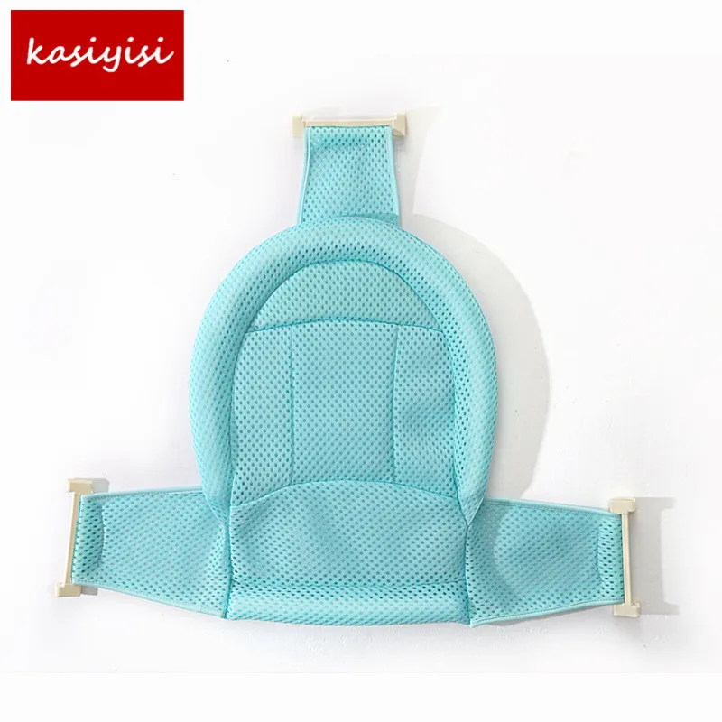 blue Детские защитные продукты Infantil подушка для ванны чистая увеличивающая Нескользящая Ванна кровать регулируемая ванна коврик сетчатый карман Ванна - Цвет: blue
