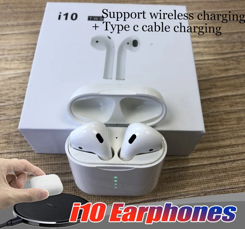 10 шт./лот новые оригинальные i10 TWS беспроводные наушники бас стерео Bluetooth 5 0