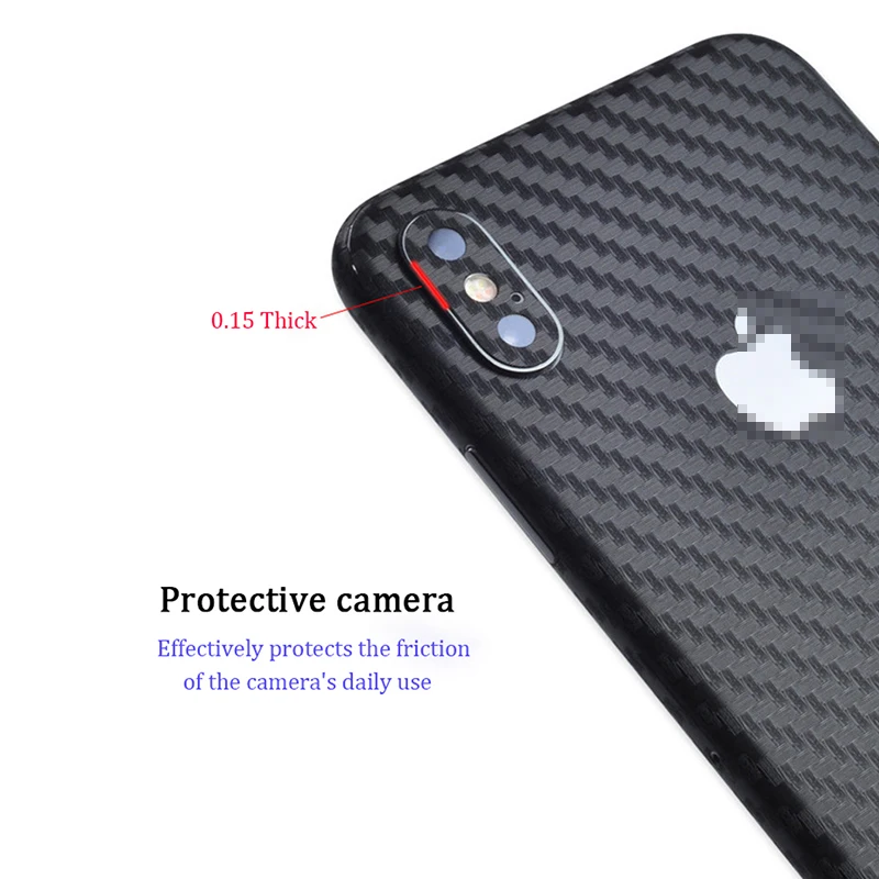 Ultra Thin Carbon Fiber Back Cover Sticker Film For iPhone X Xs Xr Xs Max Protector Skin For iPhone 7 8 6 6S Plus Decal Stickers