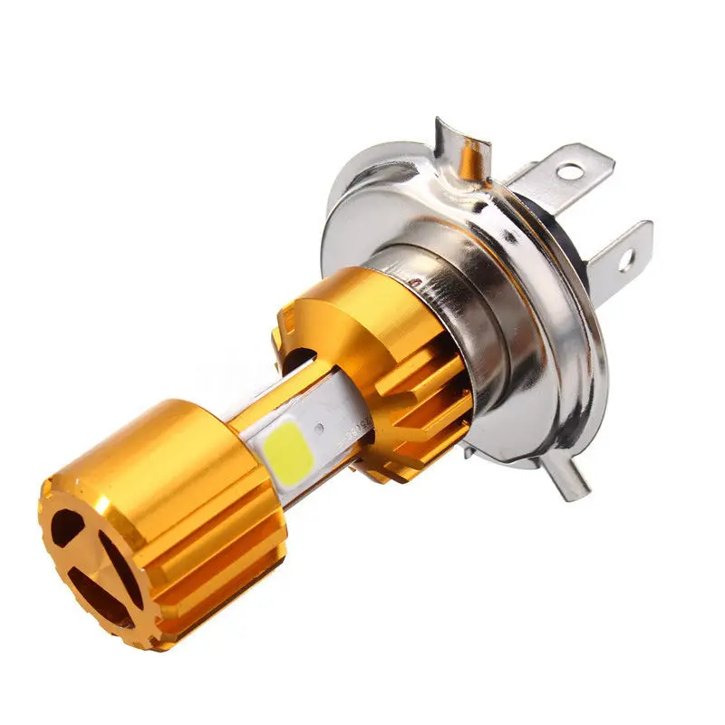 JX-LCLYL 1pc H4 COB LED Motorcycle Hi-Lo Beam Headlight Head Light Lamp Bulb 6500K
