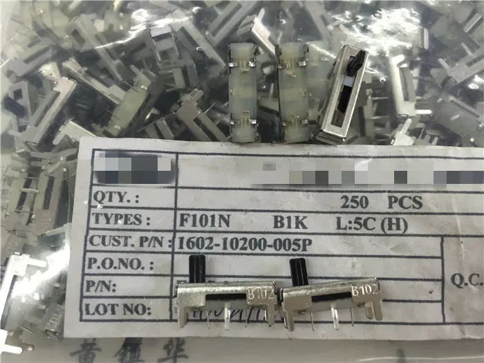 5pcs F101N 18mm straight sliding potentiometer / B1K B5K B50K / single fader variable resistors handle length 5MM