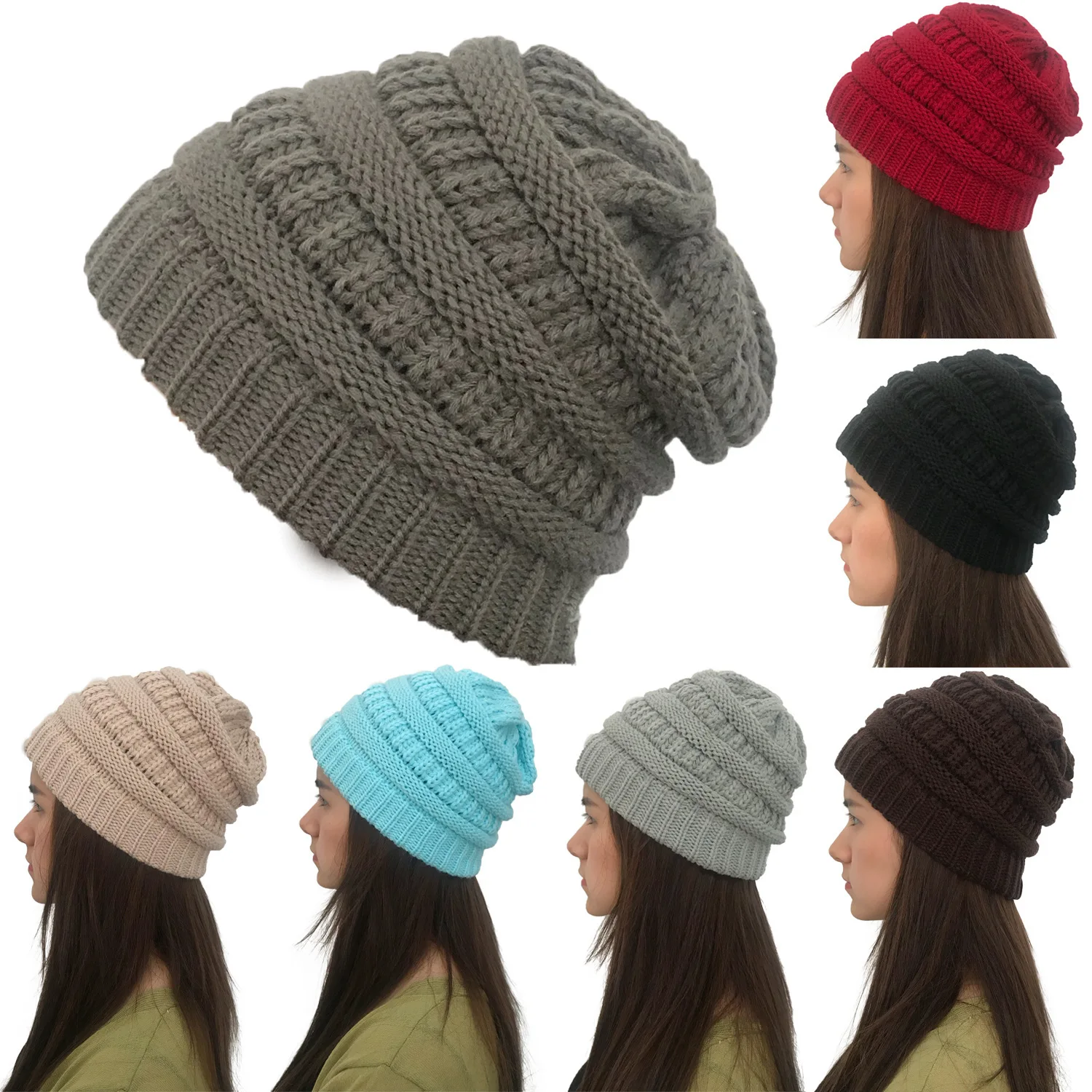 ladies knitted beanie hats