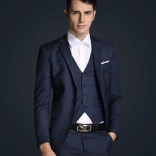 Top Quality 2016 font b Mens b font Slim font b Suits b font Set 3