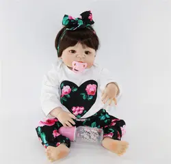 23 ''реалистичные Reborn Baby Dolls белая кожа младенцев кукла Полный винил средства ухода за кожей так по-настоящему 57 см купать menina кукла для