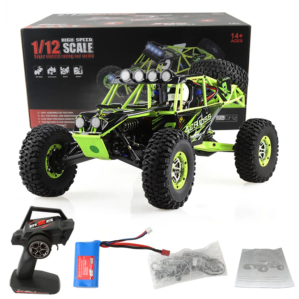 Радиуправляемая машинка WLtoys 12428 4WD 1/12 2 4G 50 км/ч высокоскоростной грузовик монстра