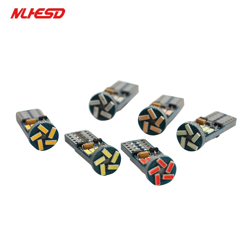 100 шт./лот авто LED T10 canbus led W5W Canbus t10 15smd 4014 неполярный СВЕТОДИОДНЫЙ парковочный свет