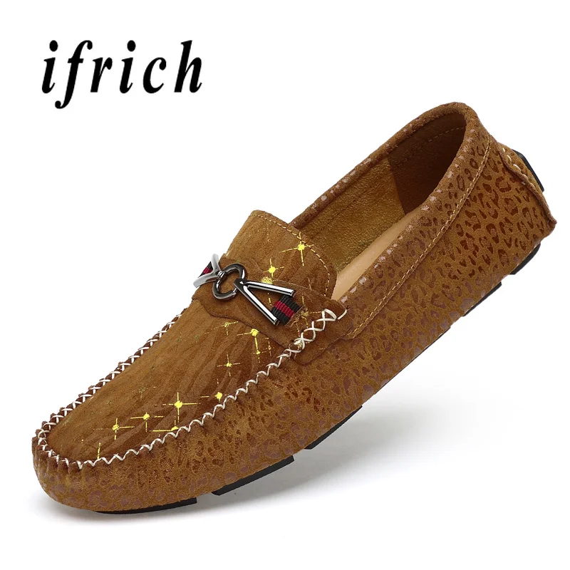 

Fashion Young Men Casual Loafers Shoe Brown Black Male Slip on Sneakers Leather Men Driving Shoes Non-Sliip Flats Shoes for Mens