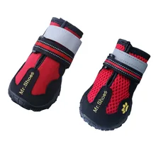 Red Shoes Dog Running Shoes Breathable Shoes Mesh Hiking Jogging Summer Shoe For Dog Pvc Anti-slip Shoes Dogs Pets Accessories