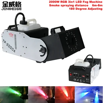 

Free Shipping Powerful 2000W Led Smoke Machine RGB Change Color Fog Machine 180 Degree Adjusting professional led stage