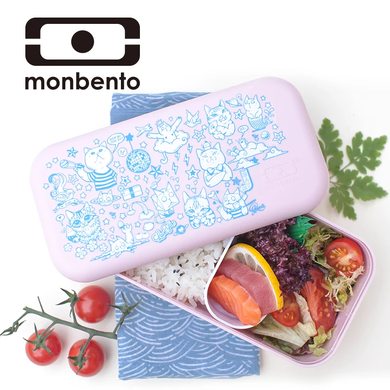 Monbento Высокое качество здоровый пластик ланч бокс 1000 мл Bento коробки для обедов