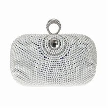 Meloke вечерние клатчи ручной работы с бусинами, сумочки с бриллиантовым кольцом, кошельки с бриллиантами, вечерние сумочки для ужина, Прямая поставка MN1298