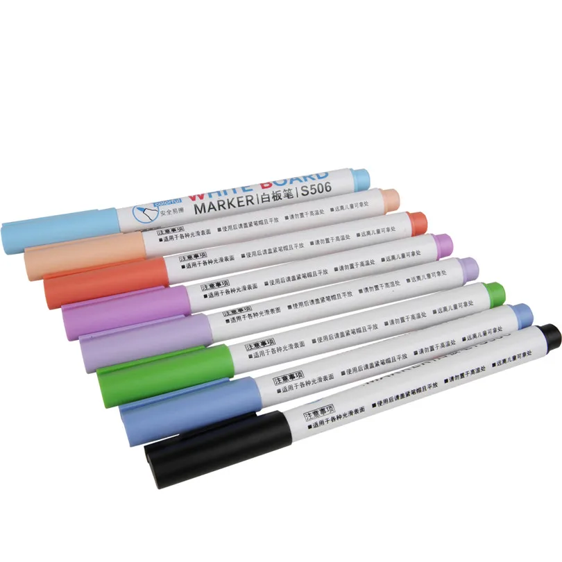 

Deli Stationery High Quality 8Pcs White Board Marker Colors Non-toxic Board Pen Erasable Marker School & Office Supplies