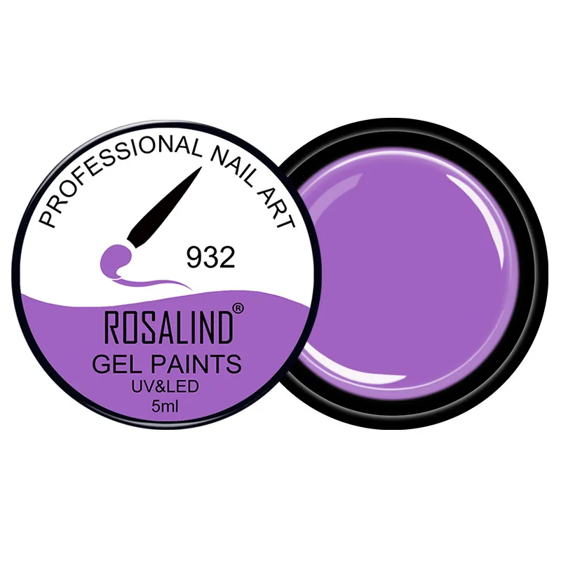 ROSALIND УФ-гель для дизайна ногтей, сделай сам, краска, 142 цветов, замочить ногти, Гель-лак, дизайн, маникюр, краска для ногтей, Цветной Гель-лак Varnis - Цвет: RF932