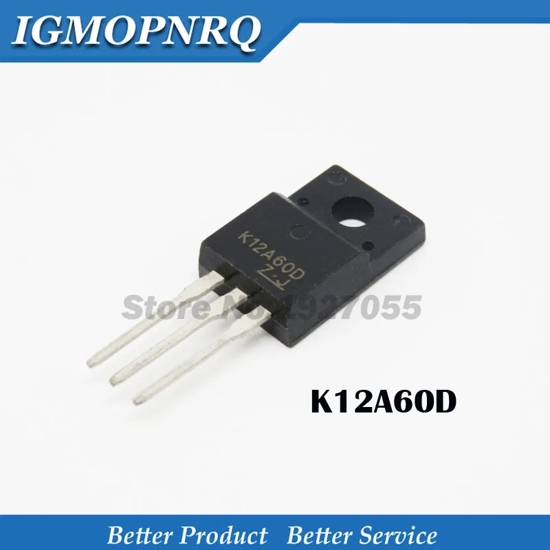 ЖК-дисплей TO-220F 10 шт. TK12A60D TO220F K12A60D трубка с полевым эффектом 12a600v | Электронные