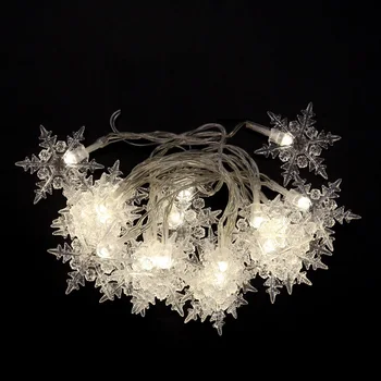 

Fairy String Lights 20 LED Hexagonal Snowflake String Lights Battery Powered for Christmas Wedding Party Garden Decoration