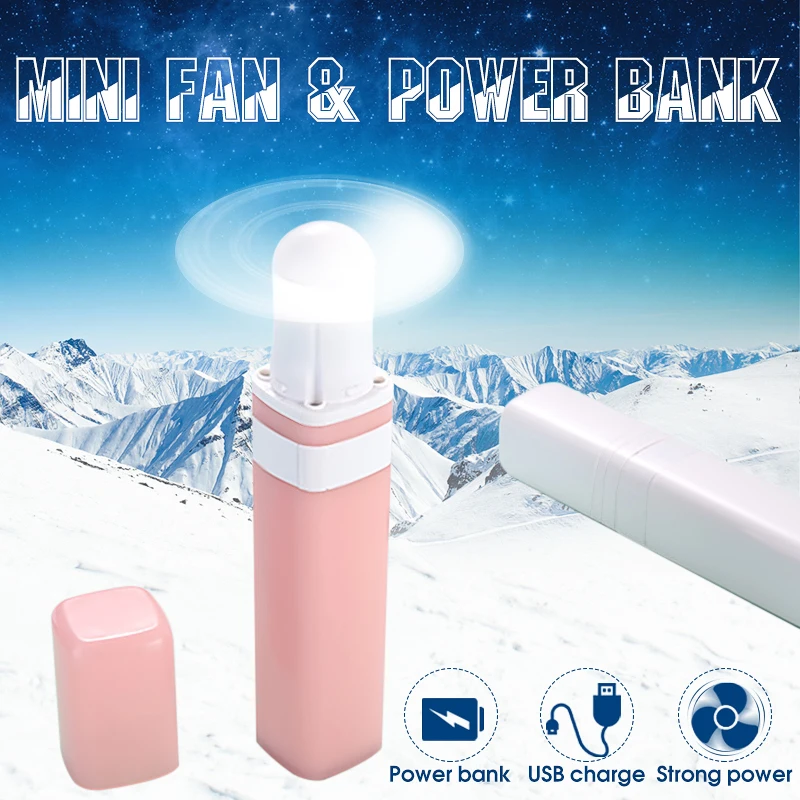 

warmtoo Portable Handheld USB Electric Fan Cooler Mini Power Bank Rechargeable For Travel Home Office Fans