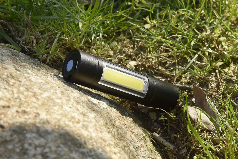 Multifunctional LED Flashlight USB Rechargeable battery Powerful T6 torch Side COB Light linterna tail magnet Work Light personalized flashlights