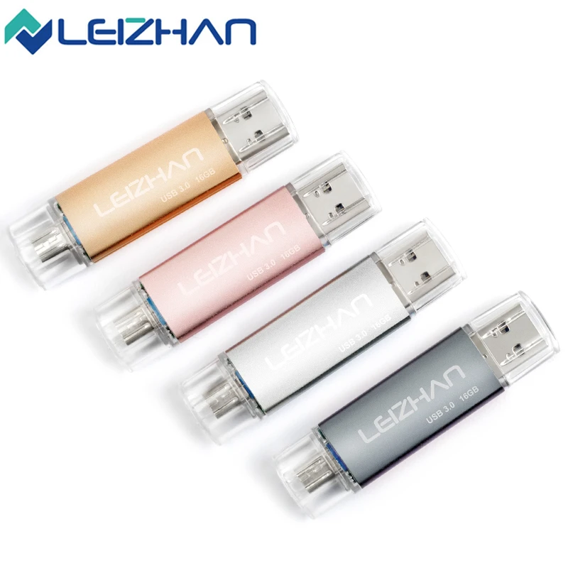 LEIZHAN флеш накопитель 16 ГБ 3 0 USB OTG 128 usb для android телефонов/планшетов 32 Гб 64 usb|USB