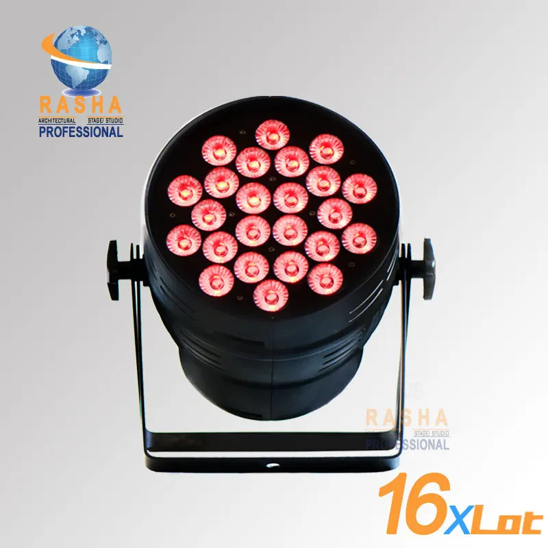 

16X LOT ROHS Approved Rasha High Brightness 24pcs*18W 6in1 RGBAW+UV LED Par Can,LED Par Light,LED Par64 For Stage Event,Powercon