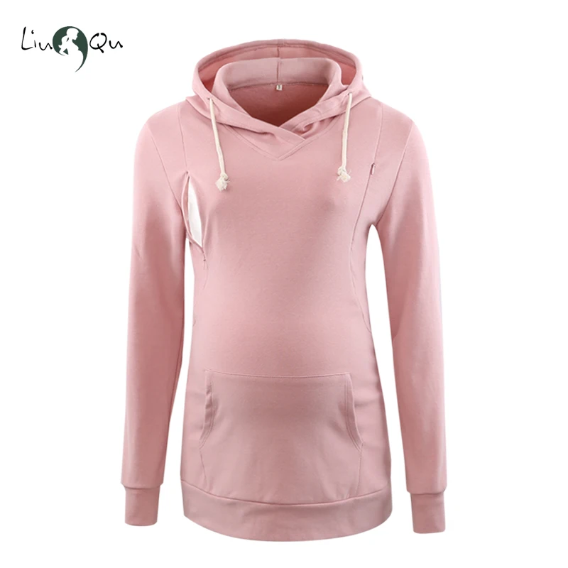 

Womens Long Sleeve Breastfeeding Nursing Hooded Sweatshirt Side Open Breastfeeding Hoodie Maternity Clothes Nursing Hoodie