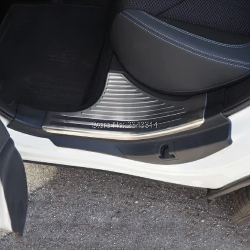 Для Subaru Forester SK задняя крышка из нержавеющей стали со встроенным порогом PlateTrunk, накладка на крыло, аксессуары для стайлинга автомобилей