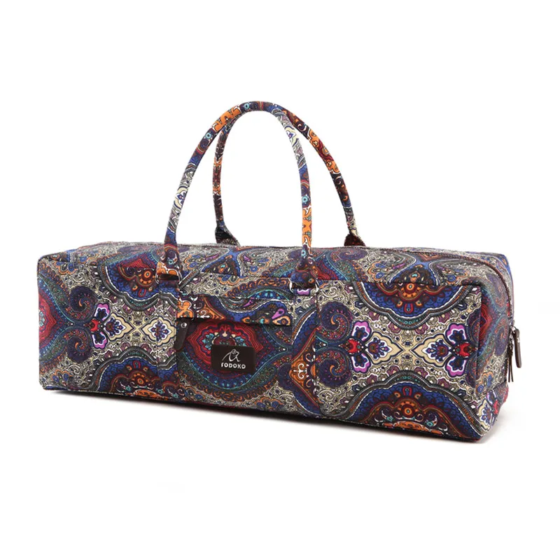 Canvas Elephant Yoga Mat Bag Large Capacity Gym Bag Sports Handbag Fitness Dance Gymnastics Pilates Athletes Exercise Mat Bags