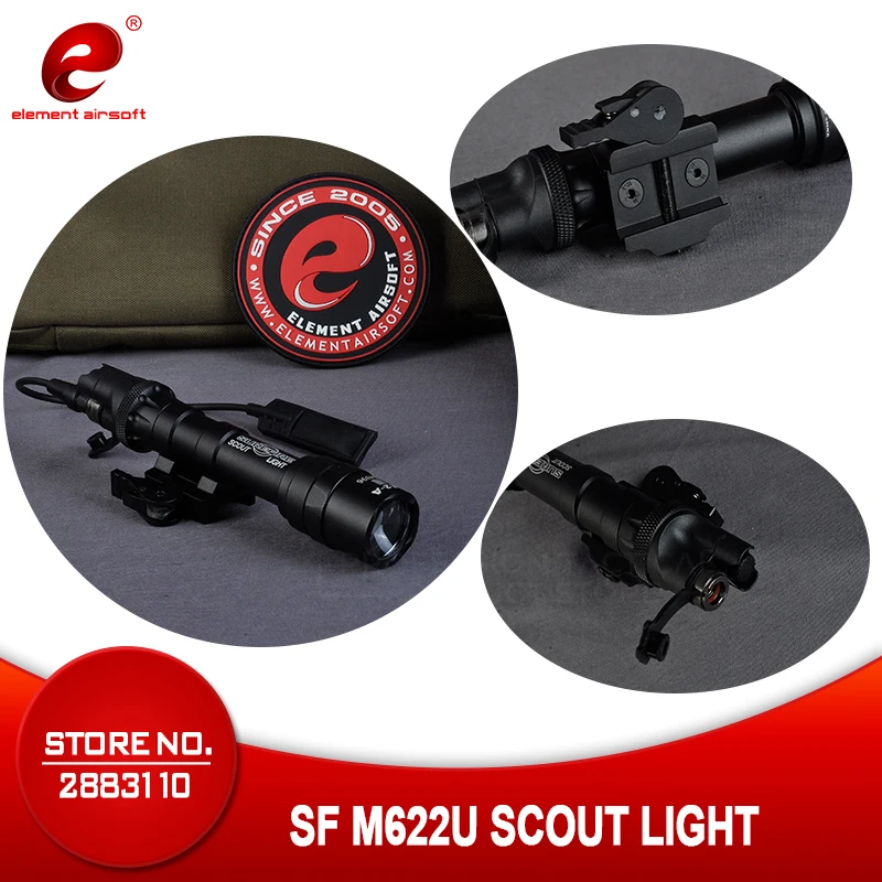

Element M622U Airsoft Armas Weapon Rifle Light 320 lumen With ADM Mount Surefir ScoutHunting Flashlight Fit Picatinny Rail EX446