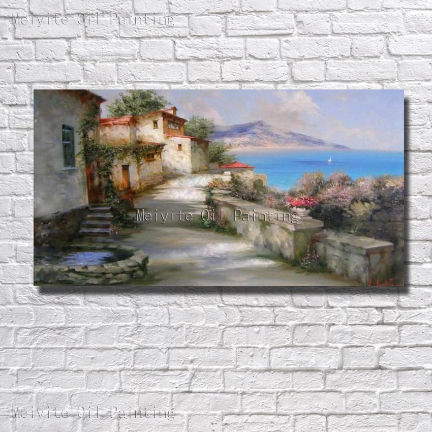 

Big Size Hand Painted Oil Painting On Canvas Beautiful Scenery Oil Painting Living Room Wall Pictures no Framed Canvas