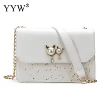 Синтетическая кожа Сумка через плечо Любовь ювелирные изделия с цепочкой квадратной формы различных цветов и узор на выбор