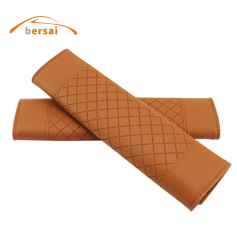 

High quality Leather Seat Belts Shoulder pad For Mercedes Benz AMG BRABUS Audi RS Sline BMW M mazda TRD Seat Belts accessories