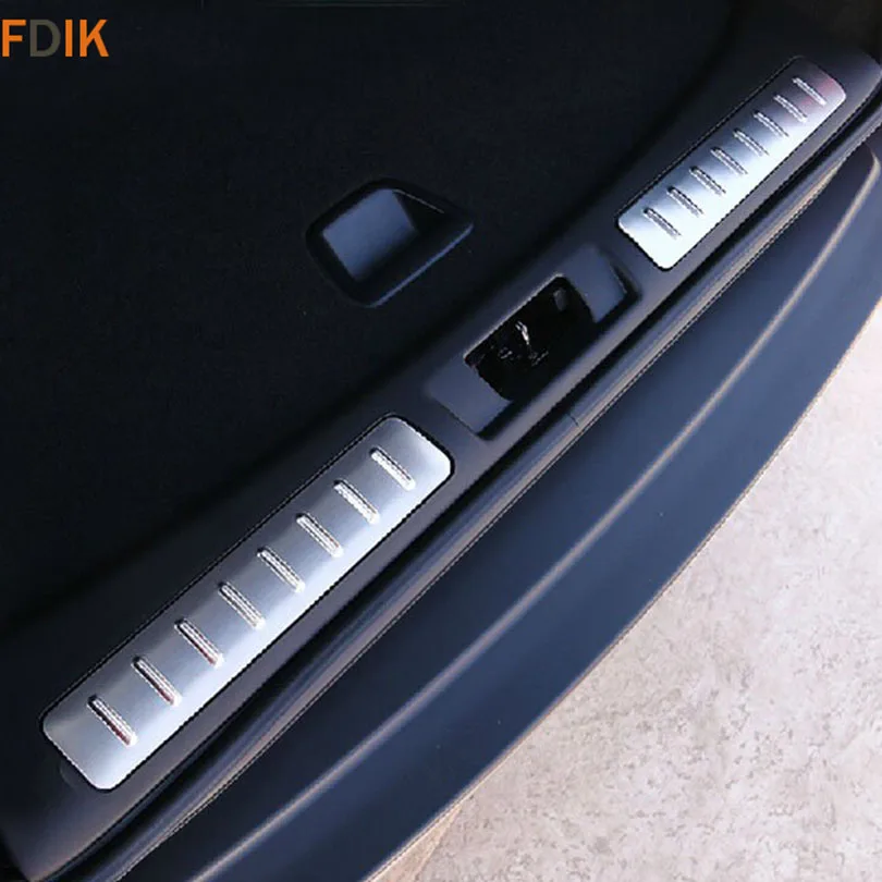 2pcs Stainless steel Rear Bumper Door Protector Sill Plate Cover for