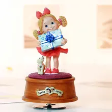 Подарок вращающиеся украшения музыкальная шкатулка день рождения свадьба и Рождественский подарок Маленькая девочка девушка подарки