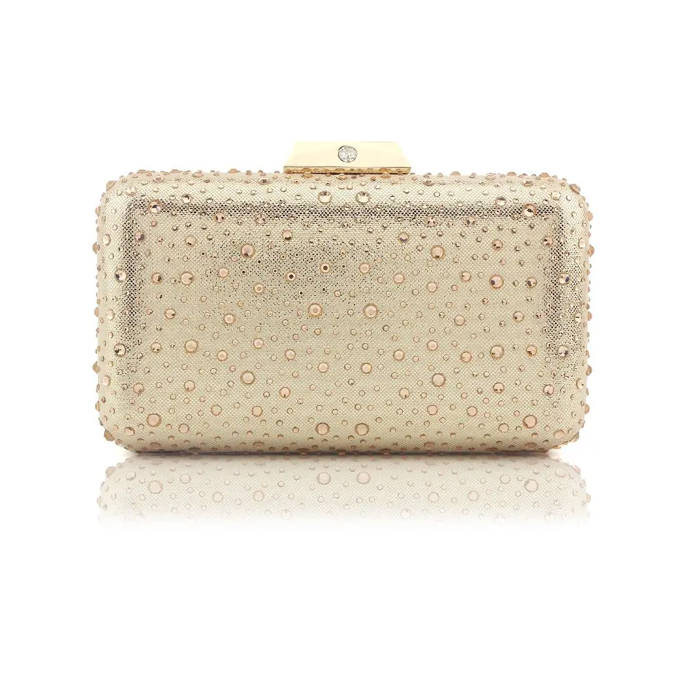 

Glossy hot drilling female bag Shining Night Princess Princess Clutch Conference host handbag Hard shell stereotyped female bag