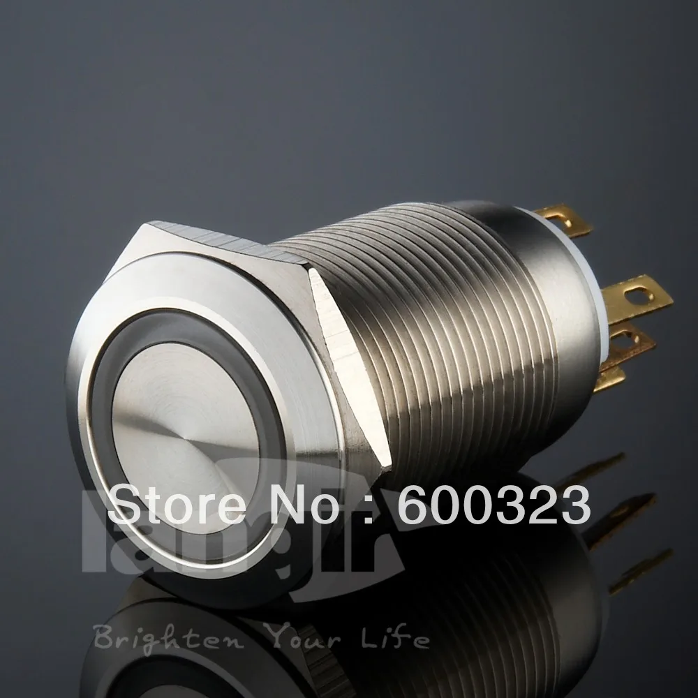 

Ring LED Latching vandal resist Push Button Switch L19 (19mm) made of Stainless steel