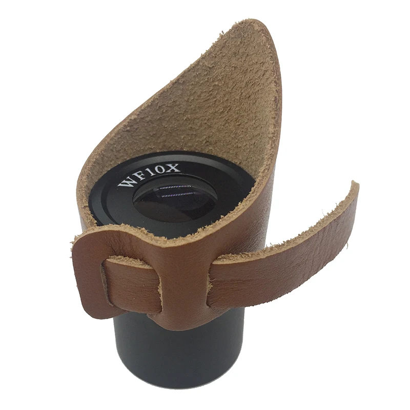 Pair Cowhide Eye Cups Eye Guards for Microscope Eyepiece Telescope Binoculars Monocular Inner Diameter 38 - 56 mm Brown Black