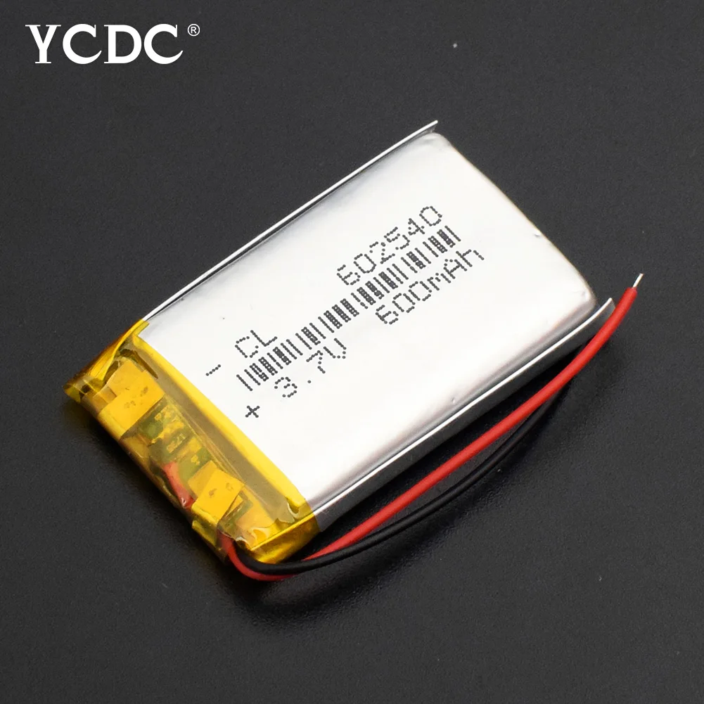 1/2/4x мини 602540 Li Ion po Батарея 3 7 v 600 мА/ч Gps Mp3 bluetooth динамика наушников игрушки DVD Pos