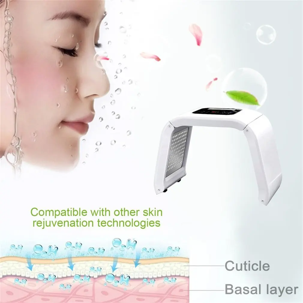 

Portable7 Colors PDT Led Light Beauty Photon Therapy Skin Rejuvenation PDT Lamp Acne Remover Anti-Wrinkle Tighten Facial Spa