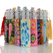 10 мл Полимерная глина с шариковым аппликатором бутылка серебряная крышка бахрома крема для век, духи, эфирное масло/Сыворотка, блеск для губ Уход за кожей упаковка